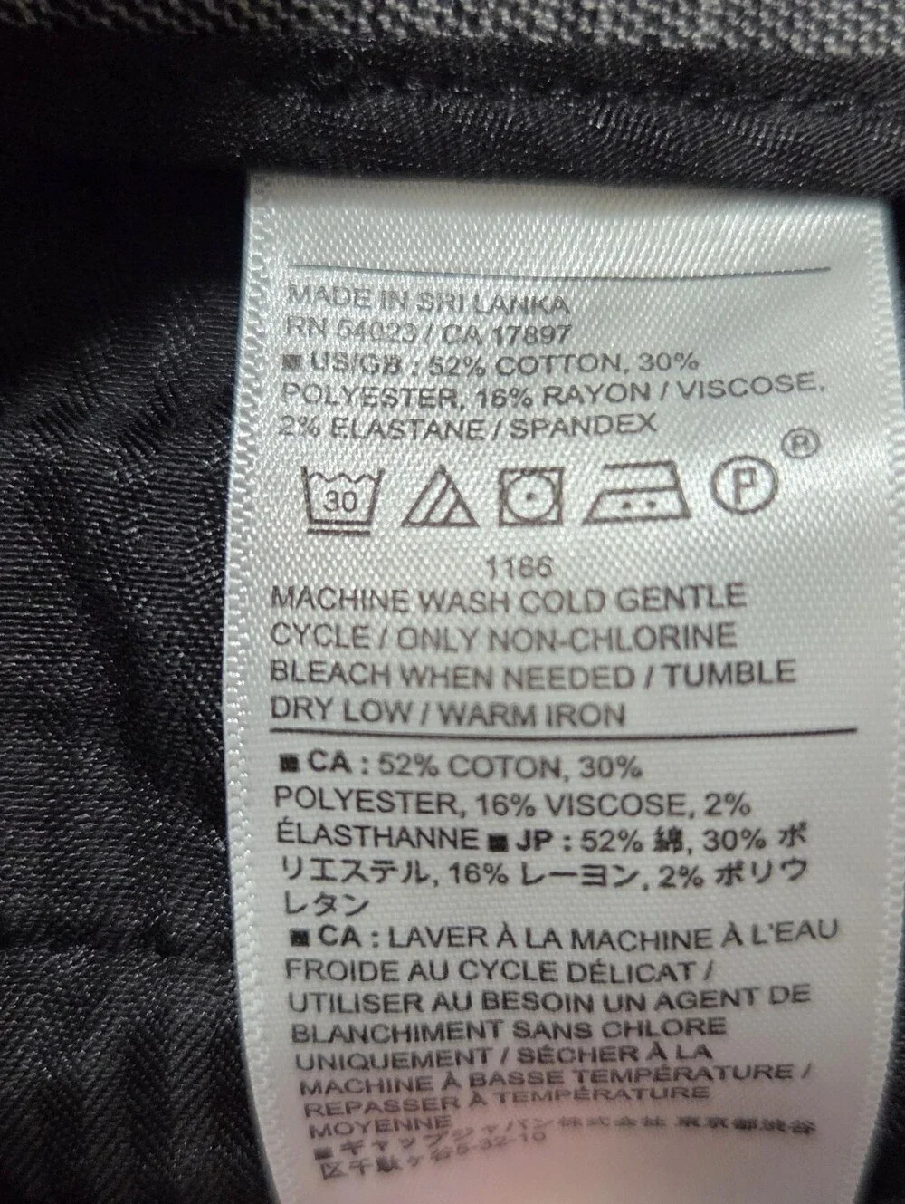 Banana Republic Grayson Slim Tapered Gray Plaid Dress Pants Size 30 X 32